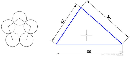 CAD 怎么绘制三角形内嵌花朵的图形?