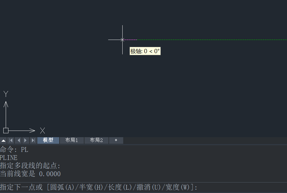 CAD中如何画粗细不同的多线段？