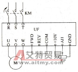 变频器接通电源起动电动机