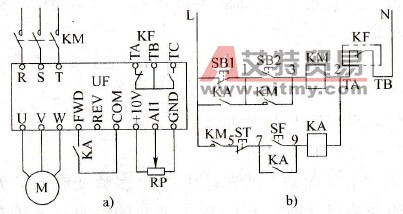 正确控制电动机起动和停止的电路
