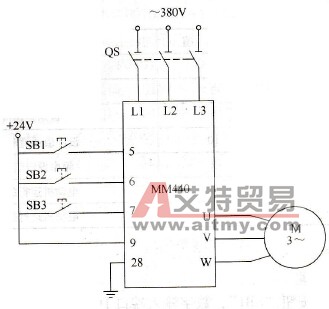 MM440变频器模拟信号控制接线图