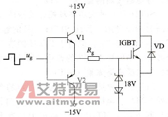  典型的IGBT栅极驱动电路
