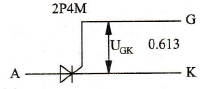 测量单向晶闸管示意图