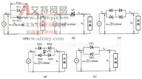 单相交流电压控制器基本电路