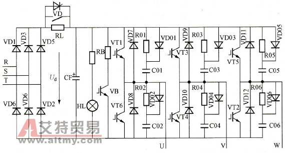 变频器主回路电路图