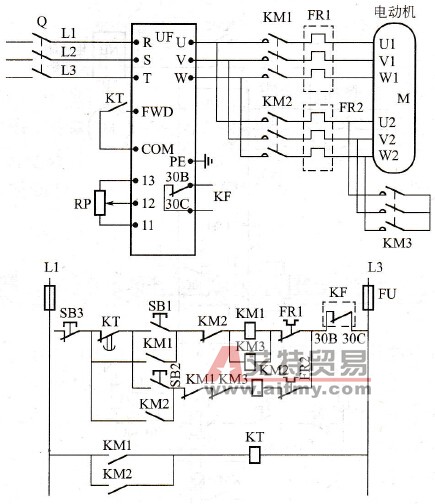 变极电动机变频器控制线路
