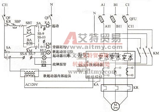  软起动器接线图