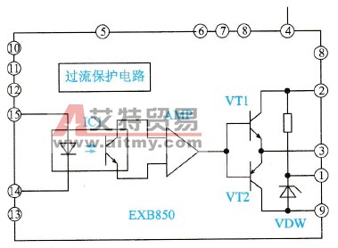 集成模块EXB850内部电路方框图