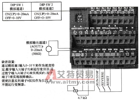 用电位计来控制变频器频率