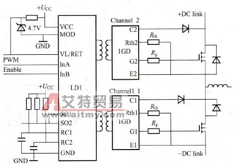 SCALE驱动器半桥接线图