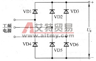 由二极管构成的三相不可控型整流电路