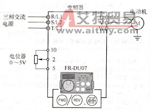 通过模拟信号进行频率设定（电压输入）