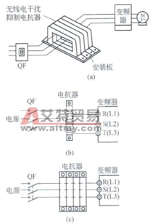 无线电干扰(RFI)抑制电抗器的连接