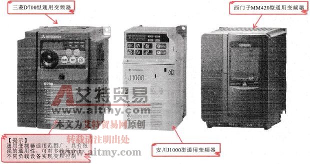 几种常见通用变频器的实物外形