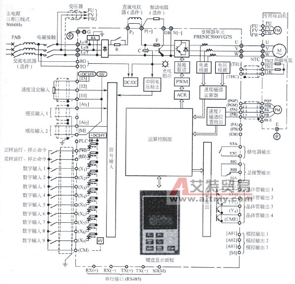 FR5000G-11S的基本接线图