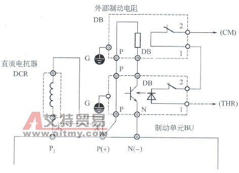 直流电抗器和制动单元连接图