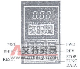 接上电源时变频器键盘面板显示