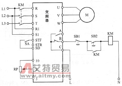 开关控制式正转控制电路