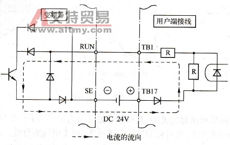 多功能输出接线（漏型逻辑）
