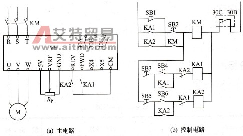 继电器控制的正、反转电路
