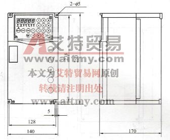 图1-76  SRMCO-vm05变频器外形尺寸（一）(单位：mm)