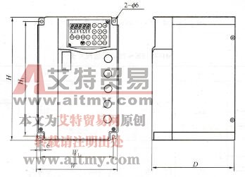 图1-77  SRMC0-vrn05变频器外形尺寸（二）