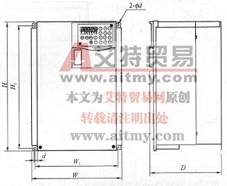 图1-78  SRMCO-vm05变频器外形尺寸（三）