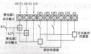图1-103 LT1000系列络筒机专用变频器控制端子接线图