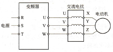 降低电动机噪声用交流电抗的连接