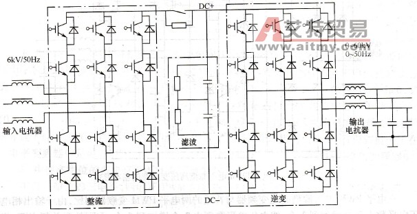 有能量回馈的IGBT直接的高压变频器