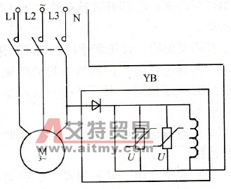 电磁制动电动机的接线图