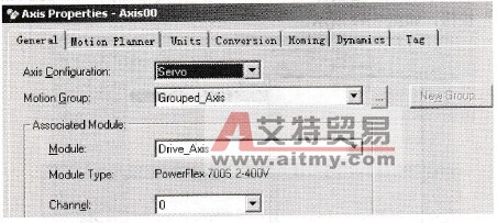 配置Axis00的Gcneral属性