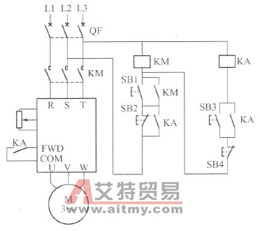 变频器正转运行控制电路