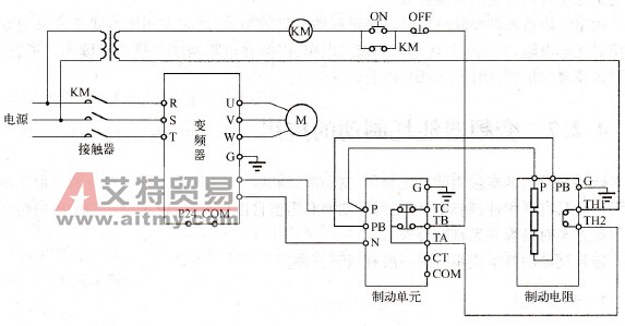 接触器保护型制动单元配线