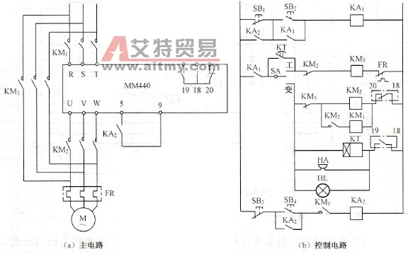 继电器控制的切换电路