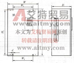 图1-111 TVF2000系列变频器规格为M5、M6的外形尺寸图