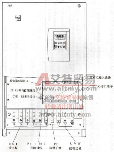 图1-118 TVF2000系列变频器55kW以上的接口和端子