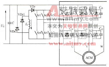ZVT-PWM三相变频器主电路结构示意图