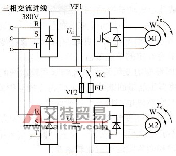 共用直流母线的回馈制动方式