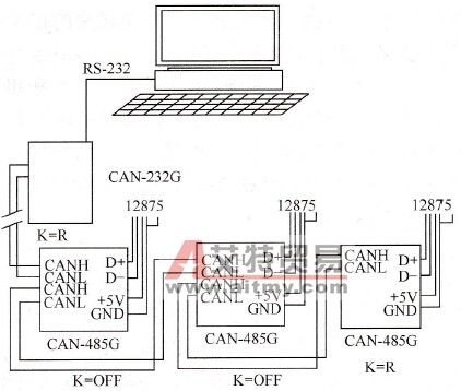 CAN-485G远程驱动器安装示意图