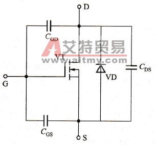 P-MOSFET极间电容等效电路