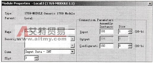 配置Generic 1769 Module属性