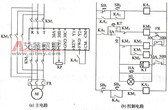 继电器控制的切换电路