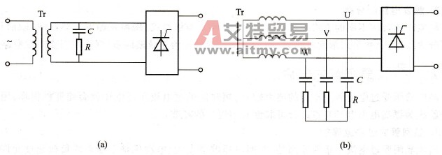 交流侧接入阻容吸收电路的几种方法