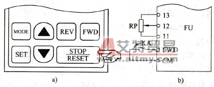 预置了下限频率时的停机方式