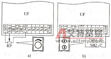  用升降速端子给定代替电位器给定