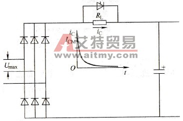 限流电阻中的充电电流