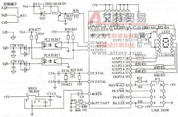 变频器的控制端子电路外围电路例图