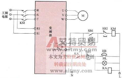 一种常见的变频器跳闸保护电路