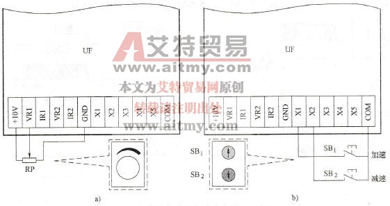 用按钮代替电位器